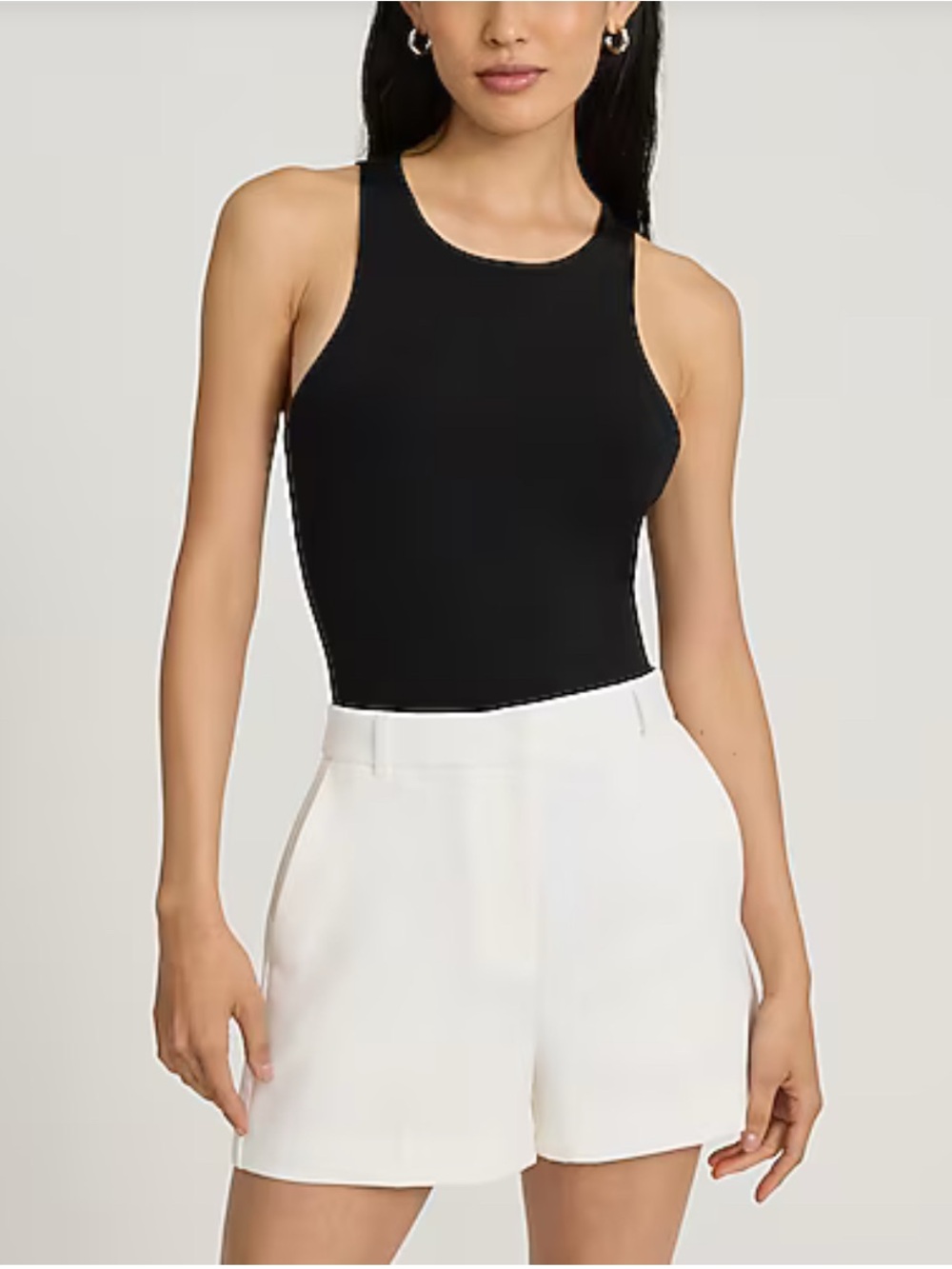 Express Black S Body Contour Compression High Neck Tank Top sleeveless Bodysuit